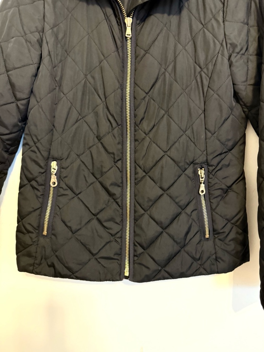 2/$30 Old Navy Black Quilted Jacket Size Small Zip Front Lightweight Puffer Coat - Picture 4 of 9